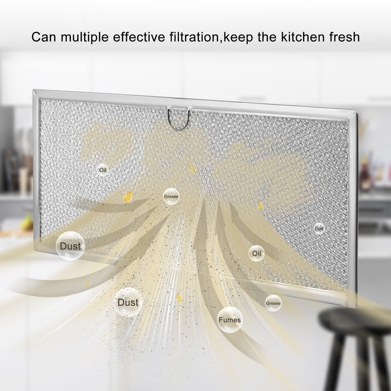 Downdraft Range Hood Grease Filter 71002111 fit for Jenn-air Downdraft Range 15-5/8” x 6-3/8“ Aluminum Mesh Grease Filter Replace WP71002111 580029 715290 Y715290 Range Stove Grease Filter 2-Pack
