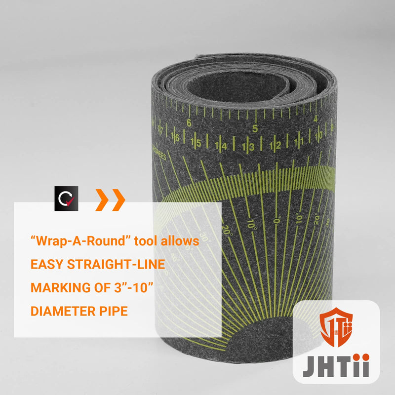 Pipe Wrap Around, Black Pipe Measuring Tool, Flex Angle Measuring and Marking Gauge