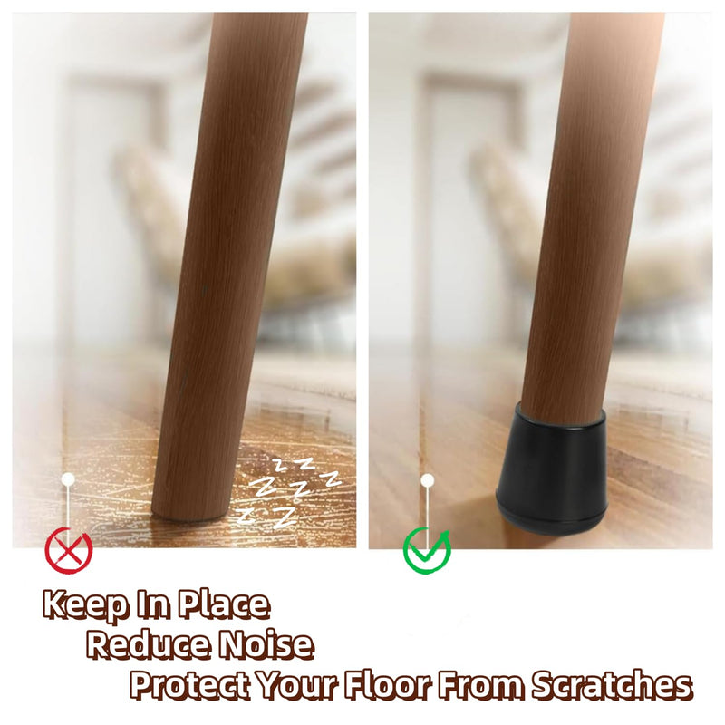 Non-Slip Rubber Chair Leg Caps - Furniture Feet Tips Covers Floor Protecters for Hardwood Floors, Round, Black (16PCS) (NSP-Slip, NSP-16PCS- 1-1/8"(28MM)) NSP-SLIP NSP-16PCS- 1-1/8"(28MM)