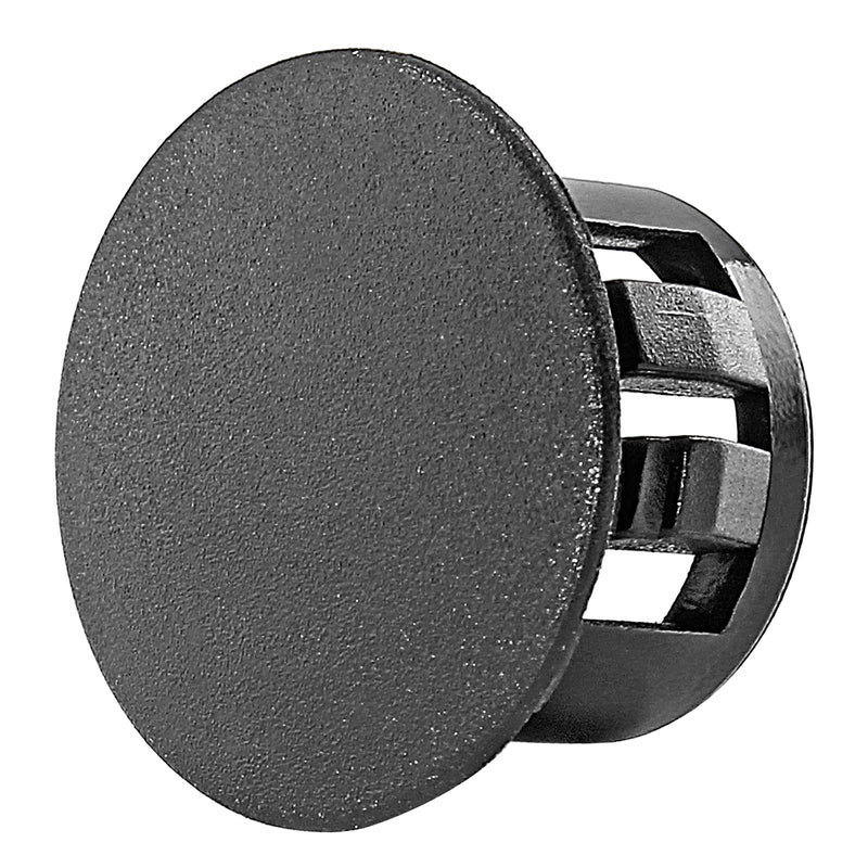 Murtenze 30 Pcs 13mm (1/2") Black Hole Plugs, Plastic Flush Type Panel Plugs Fastener Cover, Round Plastic Snap in Locking Tubing Plug for Kitchen Cabinet Furniture 1/2" / 13mm