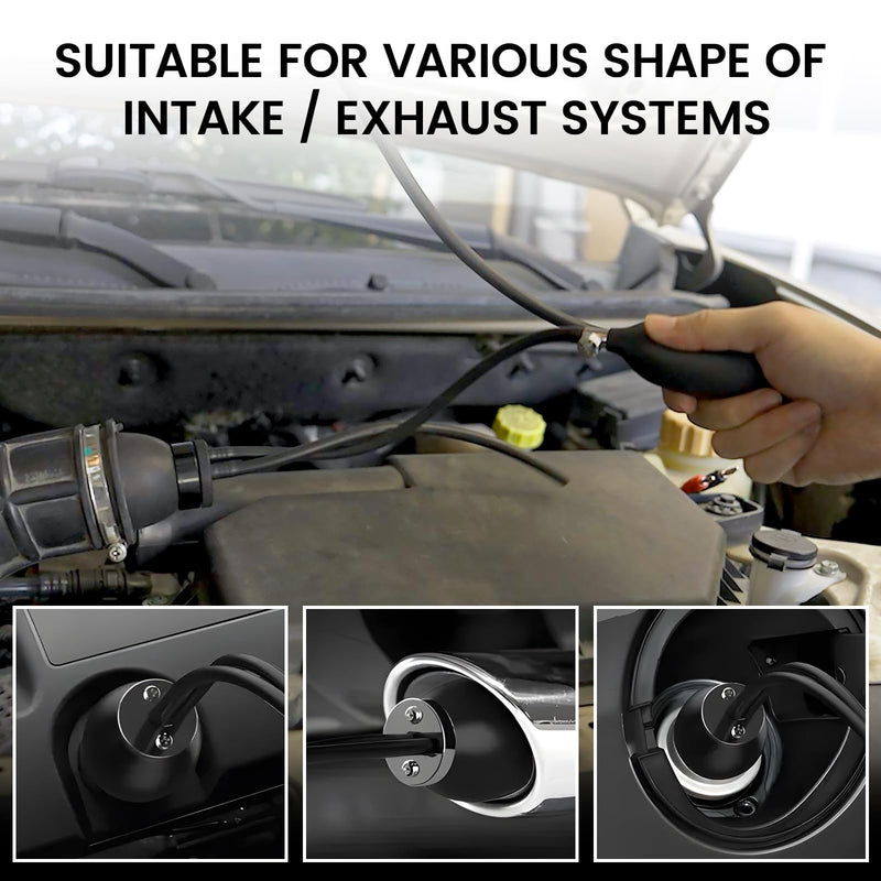 Universal Easy Quick Intake Adapter, Automotive Smoke Machine Intake Bladder, Inflatable Leak Block Off Bladder for 12V Vehicle Pipes Fuel Leakage Detector,Easy to Detect Fuel Leaks