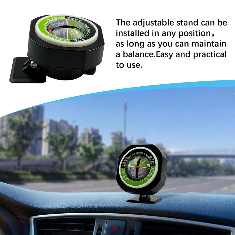 Car Inclinometer,Automotive Digital Inclinometer with LED,Gradient Balancer Tool,Level Tilt Gauge Indicator,Multifunction Angle Slope Meter for Off-Road Vehicle,Self-Driving Travelling,Boat
