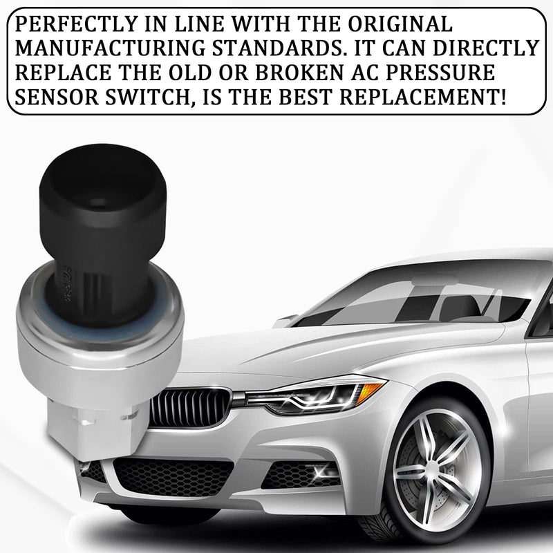 AC Pressure Switch Sensor OEM#1551343 13587668, A/C High Pressure Switch Air Conditioning Refrigerant Pressure Sensor for Buick Cadillac Pontiac Saturn Chevrolet GMC, HVAC Pressure Transducer Black