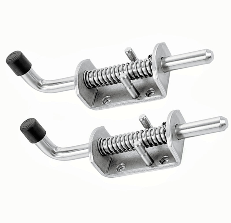 1PCS Spring Loaded Latch,Stainless Steel 304 Security Barrel Bolt Latch Trailer Gate Pin Lock Heavy Duty Tone Spring Latches Door Cabinet Hing (Length:135mm) length:135mm