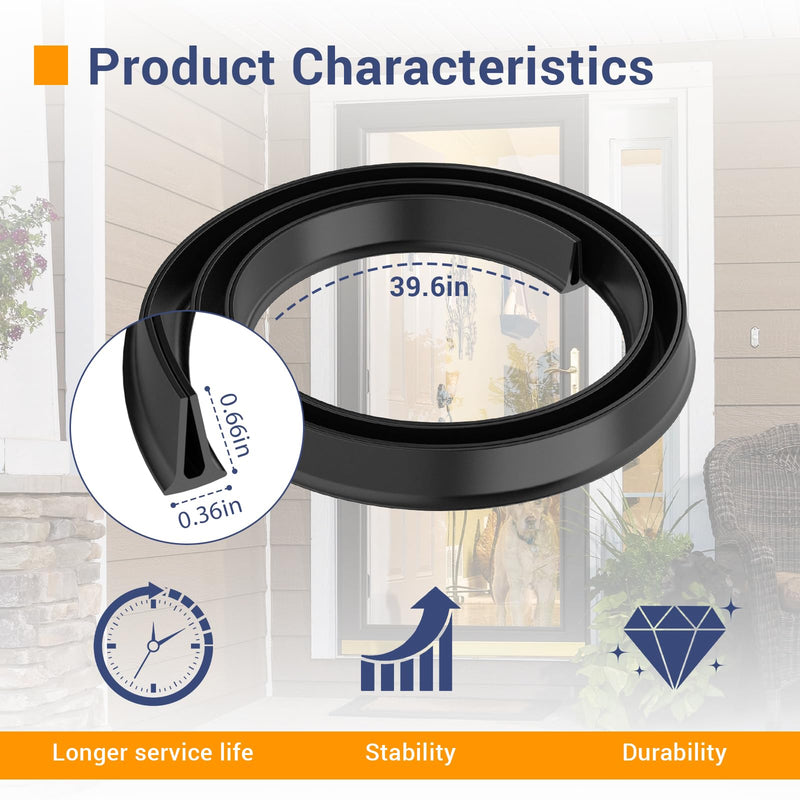 Storm Door Sweep Replacement for Larson & Pella Storm Door Expander Sweep, CH9030501 Sweep for Vinyl and Metal Door Sweep Assembly - Style 1 39.6in