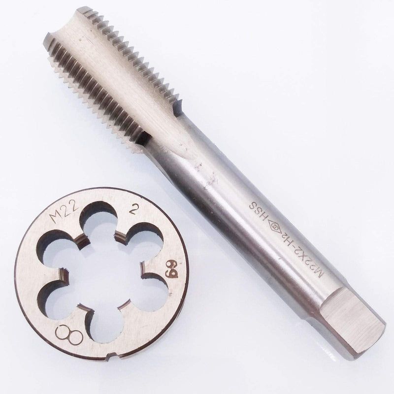 HSS M22 x 2mm Tap and M22 x 2.0mm Die Metric Thread Right Hand