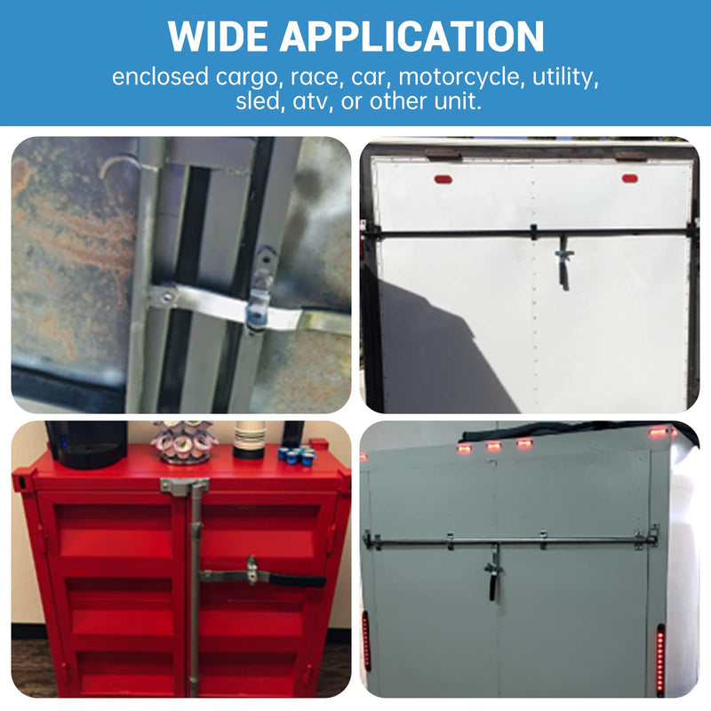 Cargo Trailer Door hasp Bar Lock Handle Keeper Padlock Race Enclosed car Hauler Cargo trailer door buckle