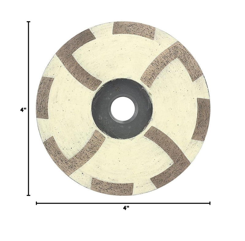 YIJING 4" Diamond Resin Filled Grinding Wheel Diamond Cup Wheel Fine Grit with Thread 5/8"-11 for Grinding Stone,Concrete