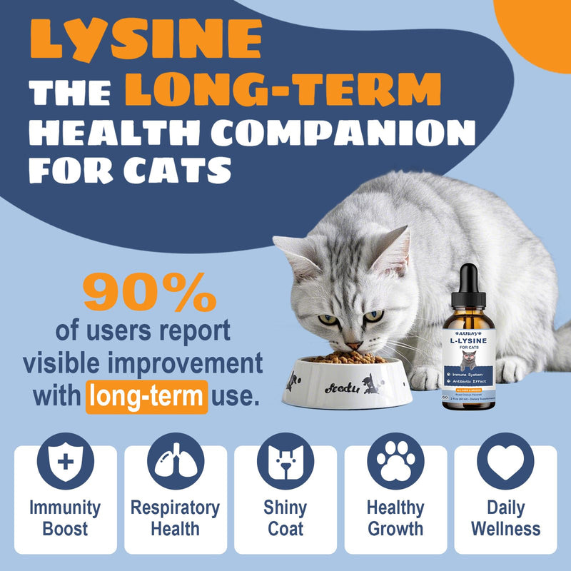 Lysine for Cats - 2 Packs Cat Lysine Drops - Sneezing Treatment, Nasal Relief - Feline Upper Respiratory Infection, Runny Nose, Eye Function - Immune Support - Roast Chicken Flavor