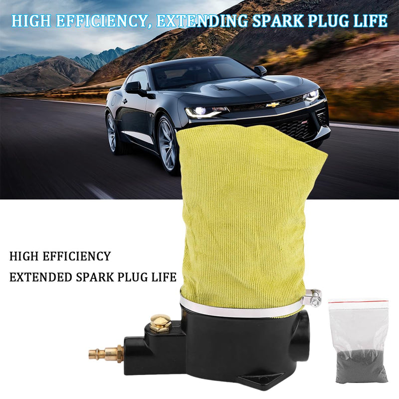 HZEL Car Pneumatic Spark Plug Cleaner, Vehicle Air Sand Blaster Plug Cleaning Tool with Abrasive Material & Fabric Clean Bag, Sparkplug Cleaner for Remove Carbon Buildup Motorcycles Autos