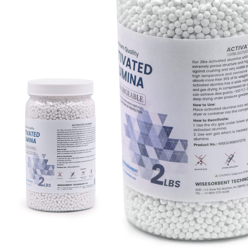 Wisesorb 2 LBS Activated Alumina, Alumina Desiccant, Reusable Desiccant Dehumidifier with 20pcs Resealable Nonwoven Zip Bags