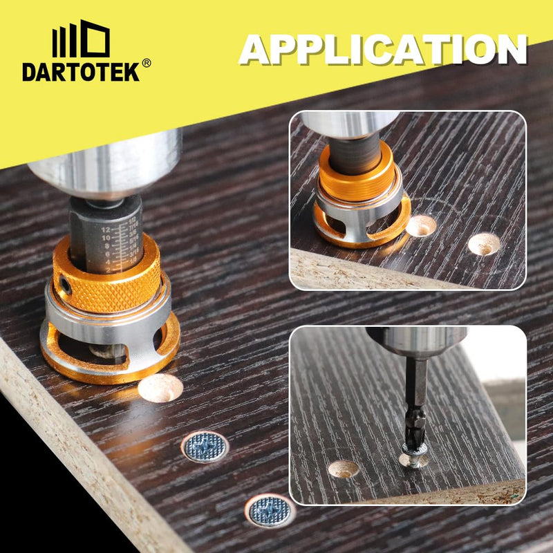 Countersink Drill Bit Set - HSS M2 Counter Sink Adjustable Depth Drill Bit for US Wood Screw, 1/8" 9/64" 5/32" 11/64" 3/16" 82° Counter-Bore New-5pcs