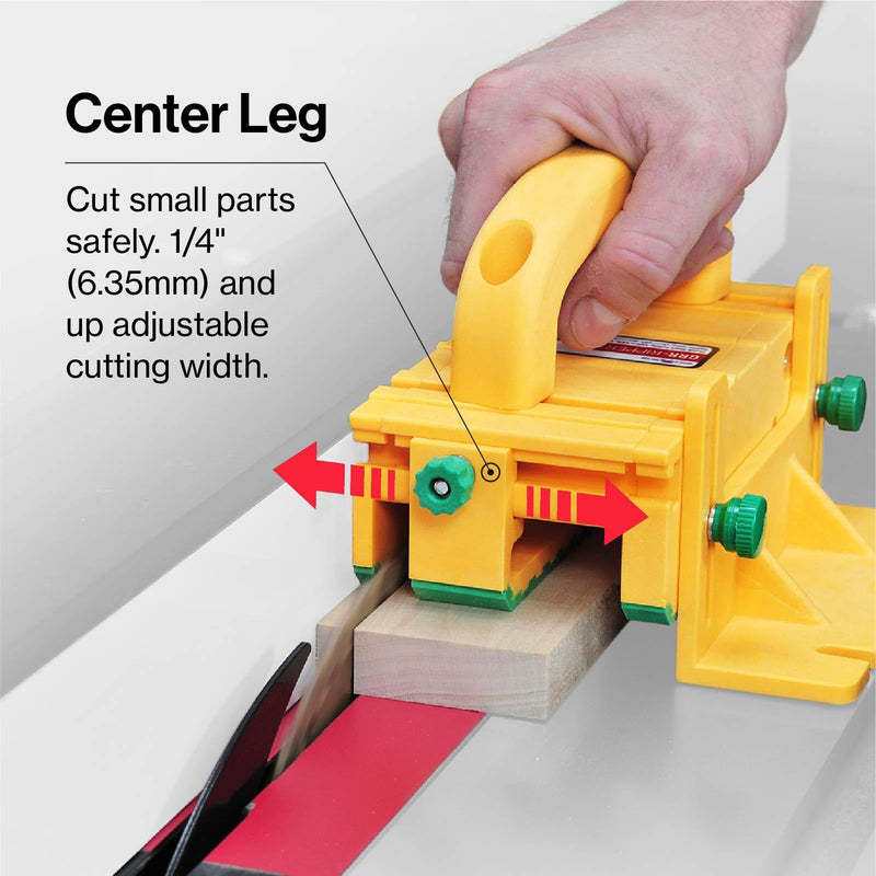 MICROJIG GRR-RIPPER GR-100 3D Table Saw Pushblock, Yellow Base