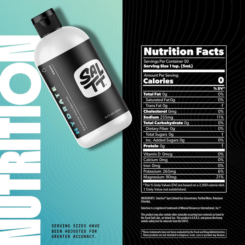 Keto Chow |  Hydrate (8.3 oz) - Electrolytes Drops - Energy Boost - Sodium, Potassium, Magnesium, Zinc, Copper - Unflavored - Ultra Low Carb - Zero Sugar, Vegan, Gluten Free, Non GMO - NewNest Australia