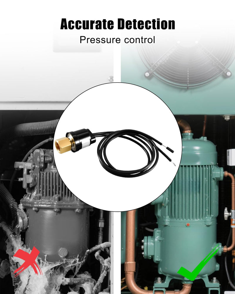Low Pressure Switch Replace SLP1032 Open 10 PSI, Close 32 PSI | for Most HVAC Freezer Cold Storage Systems