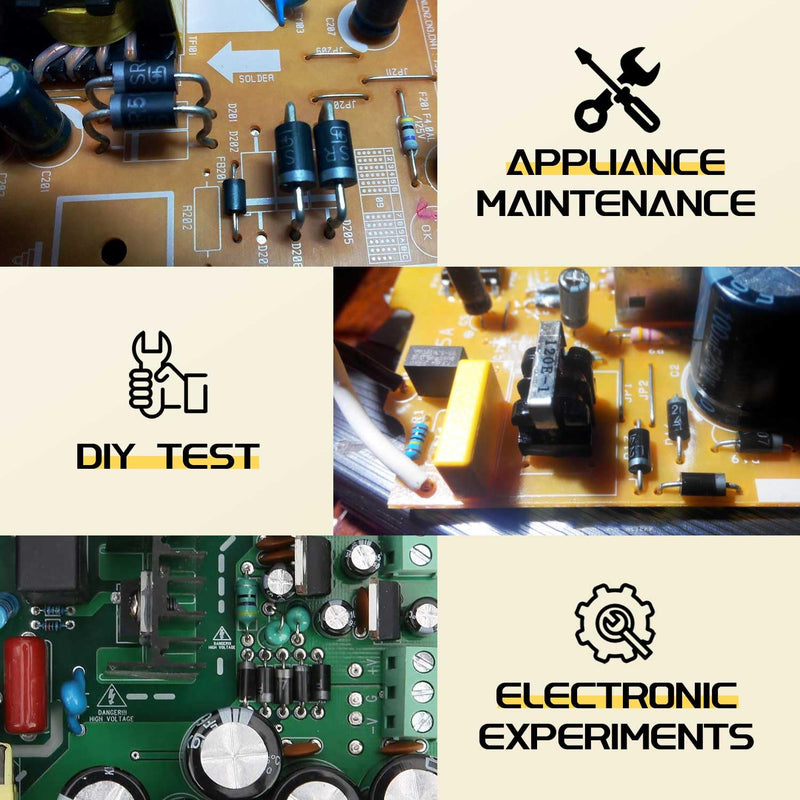 Diode Assorted Kit,Schottky Rectifier Diode 1N4001 1N4002 1N4003 1N4004 1N4005 1N4006 1N4007 1N4148 1N5404 1N5406 1N5408 RL207 UF4007 FR107 FR207 1N5817 1N5819 1N5822 15SQ045 10A10 20Values Diodes Kit