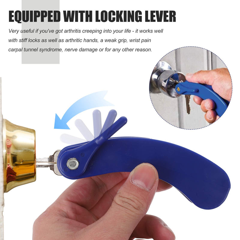 Healifty Automotive Tools Turner 3 PCS Key Turner Key Plastic Key Turn Assistance Plastic Key Turning Aid Plastic Key Aid Turner Aid Turner Holder Door Key Turner Car Key Holder Bluex3pcs 12X3cmx3pcs