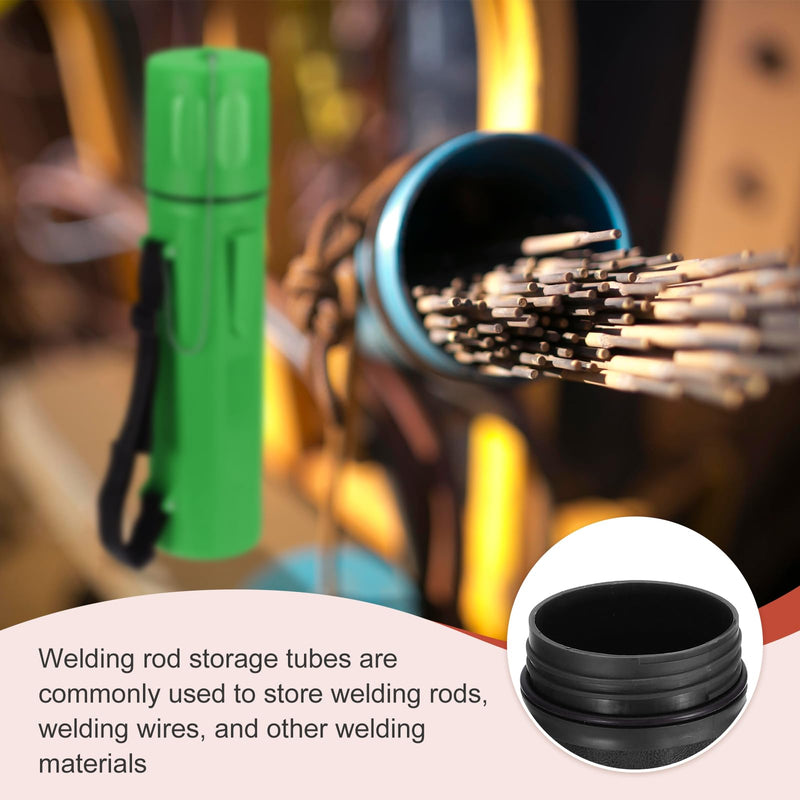 MECCANIXITY 2pcs Welding Rod Storage Tube, 14 Inch Tungsten Electrode Holder Container Airproof Waterproof 4.5kg Capacity, Black