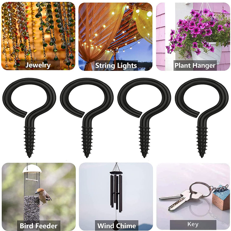 Axe Sickle Black 1 Inch Metal Screw Eye Pins Hooks Mini for DIY Jewelry Making, Arts & Crafts Project, 100 Pcs
