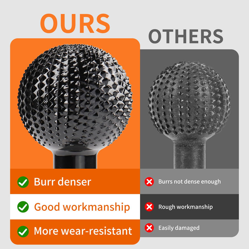 Sphere Rotary Burr with 5/8-11 Threads for 4 1/2 and 5 Inch Angle Grinder, Ball Gouge Angle Grinder Attachments Power Carving Tools for Woodworking Polishing Engraving - NewNest Australia