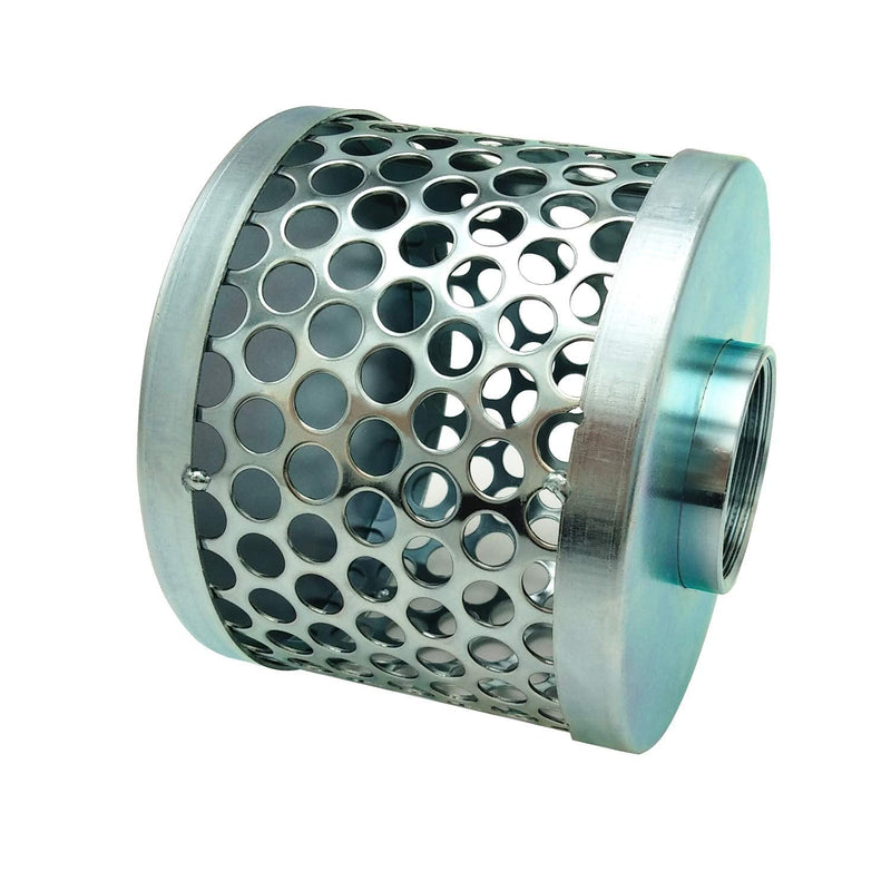 Round Hole Suction Strainers for Pump, Plated Steel (1.5") 1.5"