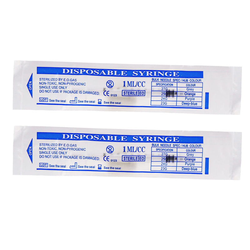30 Pack 1 ml Syringe for Liquid without Needle,Syringe with Cap,Individually Wrapped,for Scientific Labs,Measurement,Dispensing,Oil or Glue Applicato 1ML 30