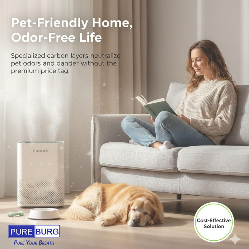 PUREBURG Replacement Filter Compatible with Afloia Q10 Air Purifier & Dehumidifier 2-in-1, H13 True HEPA and Activated Carbon Multi-Layer Filtration, Pack of 3