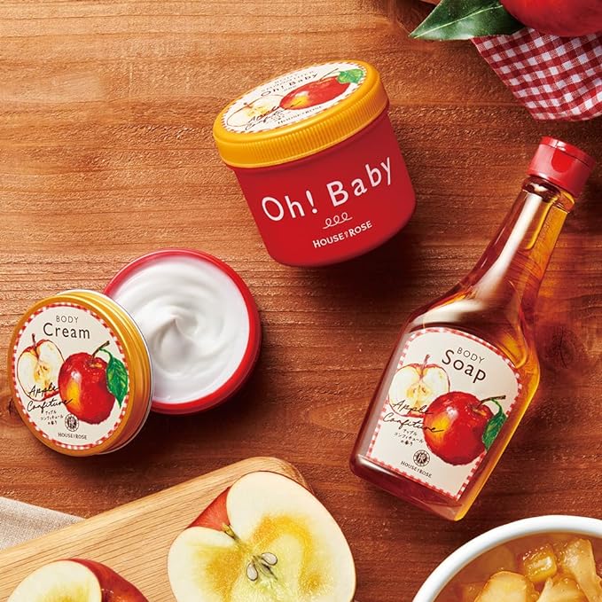 House of Rose Body Smoother AP n (Apple Confiture Scent) 12.3 oz (350 g) / Body Scrub, Body Care, Hot Spring Water, Elbows, Knees, Heels, Butt Horny, Made in Japan, Apple - NewNest Australia