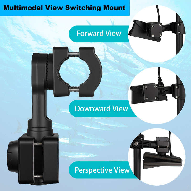 LiveScope Mount for LVS34 Transducer, 0 Degree Pole Mount Compatible with Garmin LiveScope Plus LVS34, Trolling Motor with Quick Ratchet Perspective Adjustment, Replacement 010-13228-03 For Garmin LVS34