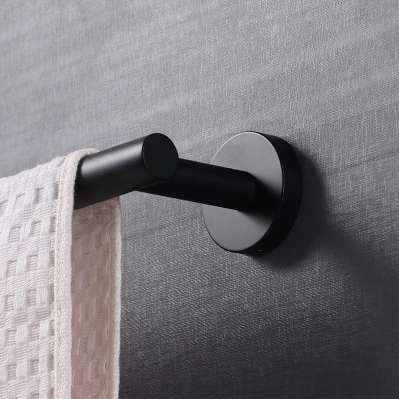 SEIDO Bathroom Toilet Paper Holder, 304 Stainless Steel Hand Towel Bar Wall Mount, 6.5" L Kitchen Paper Towel Holder, Black Toilet Paper Holder, for Kitchen, Bathroom, Hallway, Matte Black, 6.5 Inch 6.4Inch