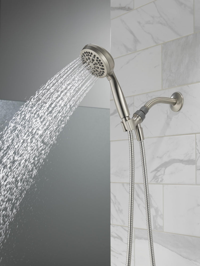 Delta Faucet 5-Setting Handheld Shower Head, Black Shower Head with Hose, Showerheads & Handheld Showers, Handheld Shower Heads, Detachable Shower Head, Hand Shower 1.75 GPM, Matte Black 75511BL