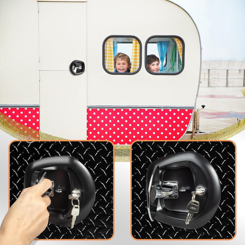 Vechkom RV Truck Door Tool Box Lock with Fishtail Lock with Keys Zinc Alloy Door Lock for Caravan Truck Camp Motorhome Patrol Car