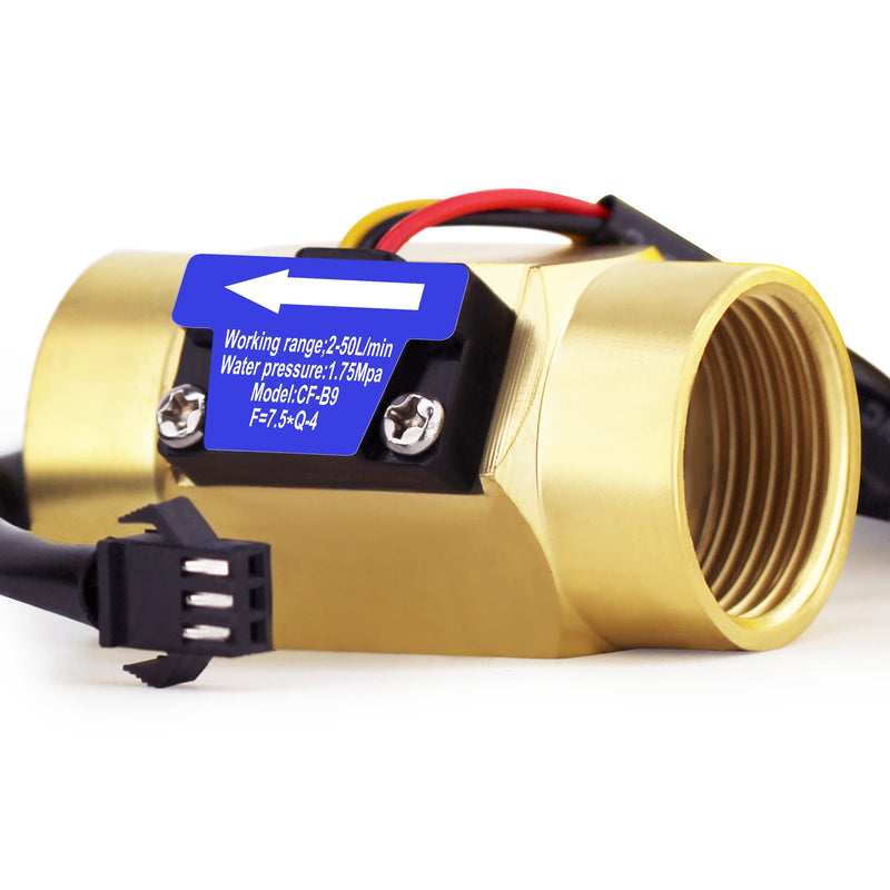 Digiten G3/4"Female Thread Water Flow Hall Sensor Switch Flowmeter Counter 2-50L/min