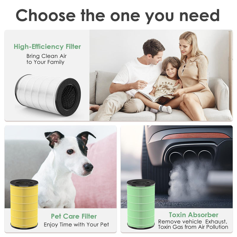 AP-T45 AP-T40FL Filter Compatible with HoMedics Air Purifier Filter 1461901 AP-T40 (White,1-Pack)