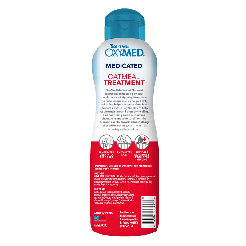 TropiClean OxyMed Medicated Anti Itch Solutions for Pets - Made in USA - Stops Itching Fast - Soothing Relief and Deep Clean for Flaking, Scaling, Seborrhea, Hot Spots, Allergies, Inflammation 20 Ounce Treatment - PawsPlanet Australia