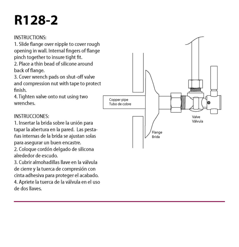 Westbrass R128-2-07 1/2" (5/8" OD) Sure Grip Low Pattern Flange for Copper Pipe (2-Pack), Satin Nickel