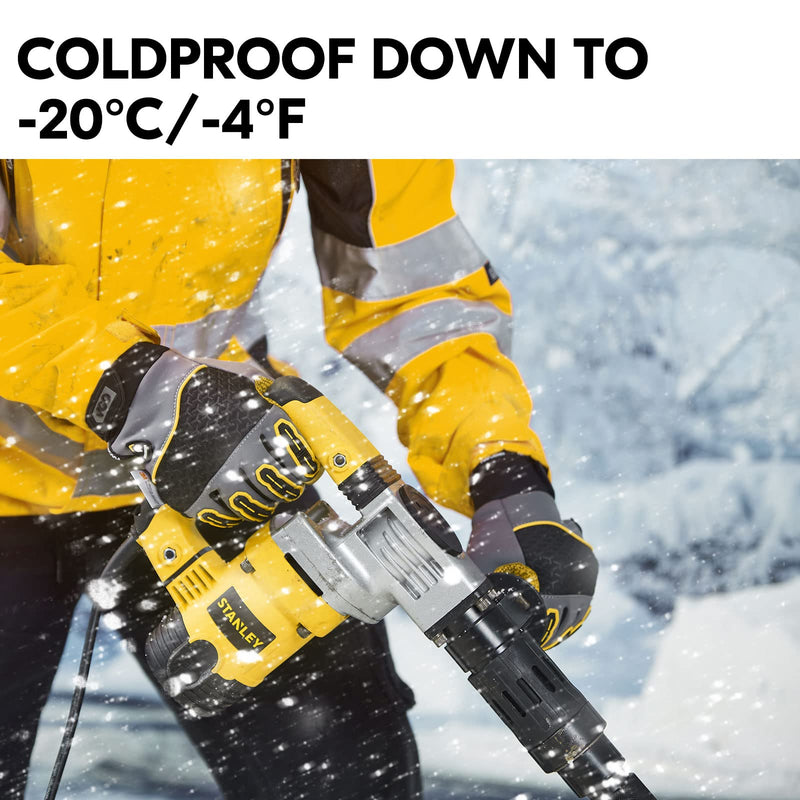 Vgo... Winter Work Gloves for Men, Cold Weather Waterproof Safety Work Gloves,Freezer Gloves,Cow Leather,Touchscreen(1 Pair,M,Gray,CA7724FW) 1 Medium