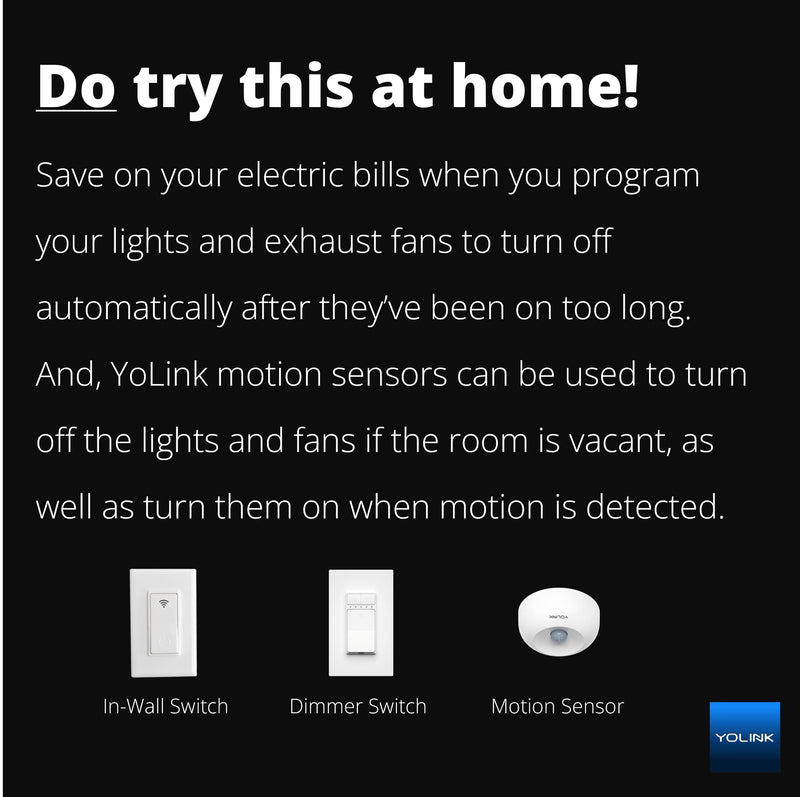 YoLink LoRa 1/4 Mile Wireless Range Smart Motion Detector, Indoor Motion Sensor, Motion Detector, Alexa, IFTTT, YoLink Hub Required Indoor without Hub