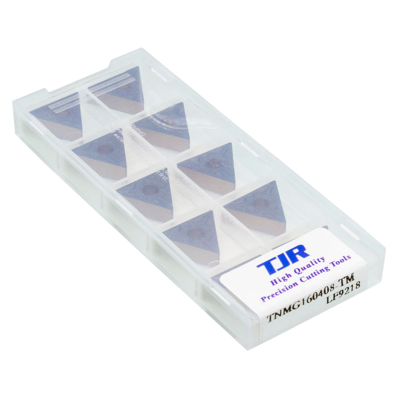 TJR® 10-Pack TNMG331 / TNMG160408-TM LF9218 Indexable Carbide Lathe Inserts for CNC & Standard Lathes – Premium Machining for Stainless Steel, Steel, Cast Iron & More