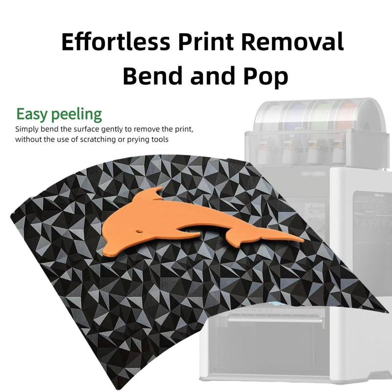 Build Plate for Bambu Lab H2D, 355x346mm Dual Texture PEO & PET Surface(Carbon Fiber+Diamond), Removable Spring Steel Heated Printing Bed Platform, Compatible with PLA/PETG/TPU H2D-355cm