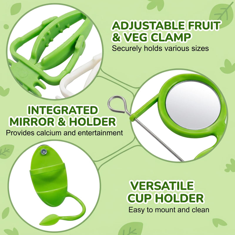 8-Piece Set with Cuddle Bones for Birds,Cuttlebone Holder for Birds,Ideal Cuddle Bones for Parakeets and Small Birds, Made from Durable PP Material for Long-Lasting Use