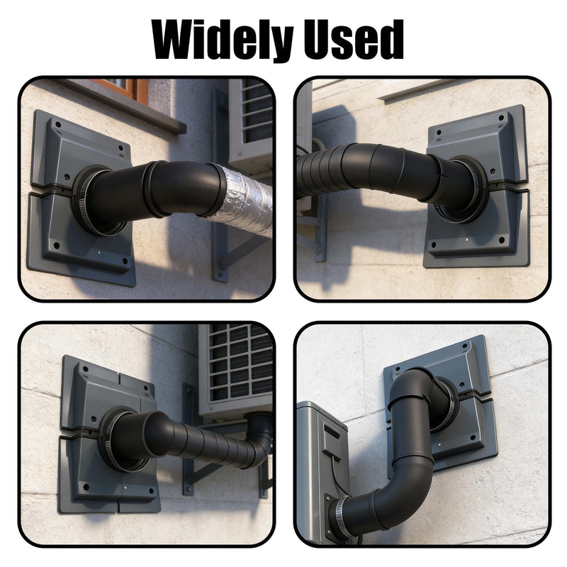 HVAC Wall Penetration Duct Kit Cover, Split Ac Line Set Wall Cover, Easy Install Wall Pass Through for Indoor Outdoor Air Conditioning Systems