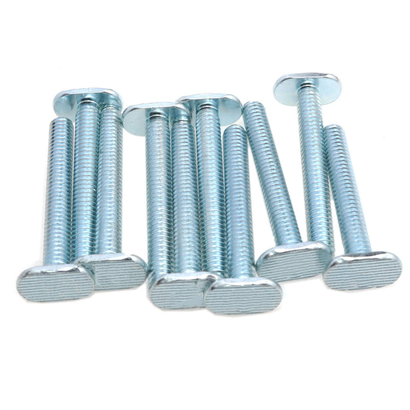 T Slot Bolts 1/4"-20 T Track Bolts T Bolts T Slot Hardware T-Rail Fittings for Woodworking Fixtures and Fixed Installation 10PCS