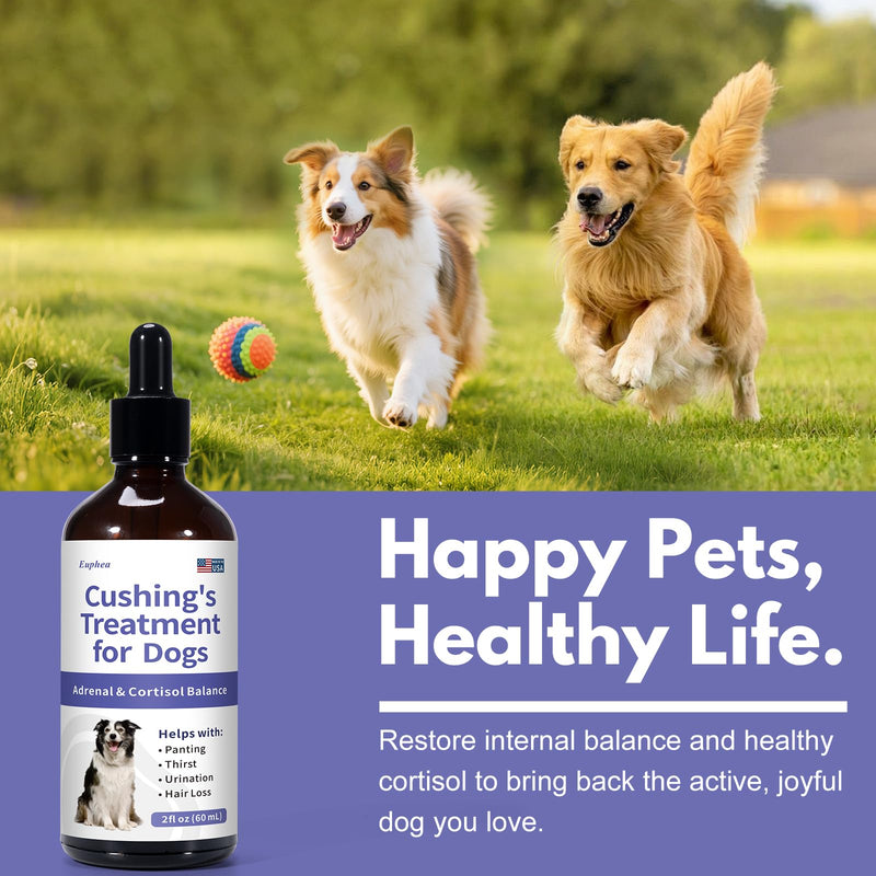 Adrenal Balance for Dogs with Cushing’s | Supports Healthy Adrenal Function & Balanced Cortisol Levels | Helps with Excessive Panting, Thirst & Urination | 2 fl oz