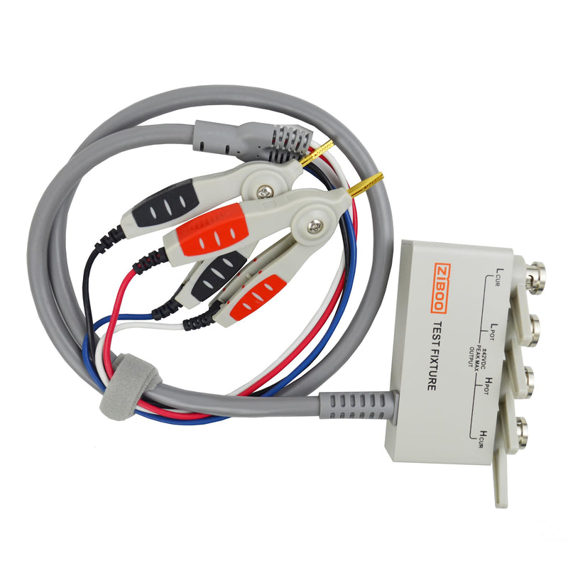 ZIBOO High-Precision LCR-06B 4 Wire Kelvin Clip, Kelvin Clip Test Lead,Four-Terminal Kelvin Test Line with Shielding Box,for use with 4 Terminal-Pair LCR Meters and Impedance Analyzers ZIBOO LCR-06B
