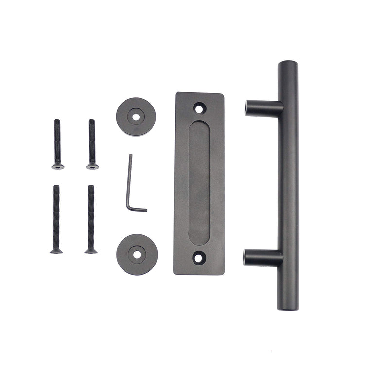 Heavy Duty Barn Door Handle Set, Large Rustic, for Gates Garages Sheds Furniture (Aluminum 12" Handle) Aluminum 12" Handle