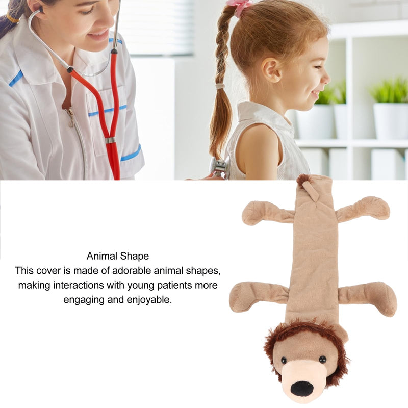 Stethoscope Cover Sleeve,Cute Animal Stethoscope Cover, Plush Sleeve for Nurses, Eye Catching Design, Relaxing and Comfortable Cute Stethoscope Cover, and (Lion) Lion