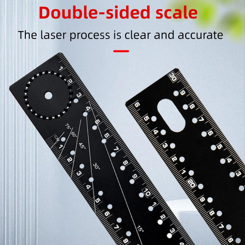 Carpenter Square, Adjustable Framing Square for Multi Angle Marking, Durable Aluminum Alloy Construction, for Engineering, Woodworking