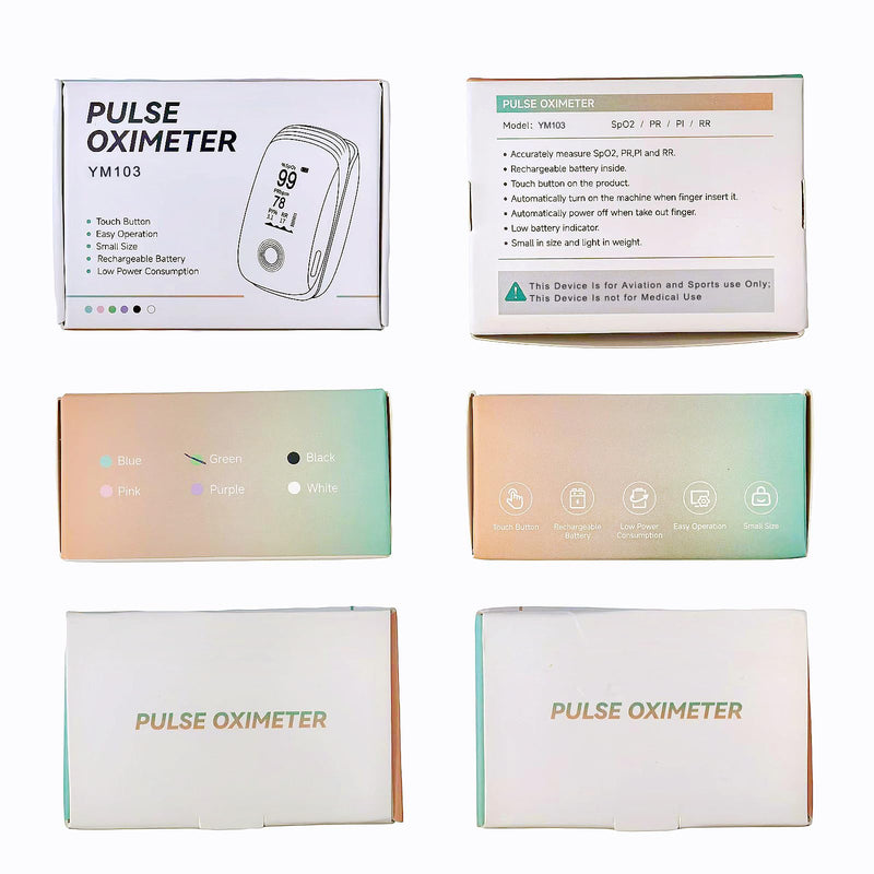 Finger Pulse Oximeter, Fingertip Blood Oxygen Saturation with Rechargeable Pulse Monitor, Accurate Spo2 Reading and Respiration Rate Monitoring for Home, Outdoor Sports