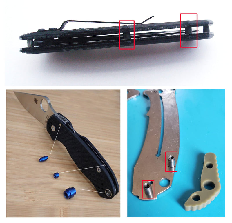 NC HAISDA Pocket Knives Backspacer Standoff Stop Pins, EDC Knife Pivot Pin Screw, Folding Knife Rivets Shaft Fasteners, Pack of 10 (A) A